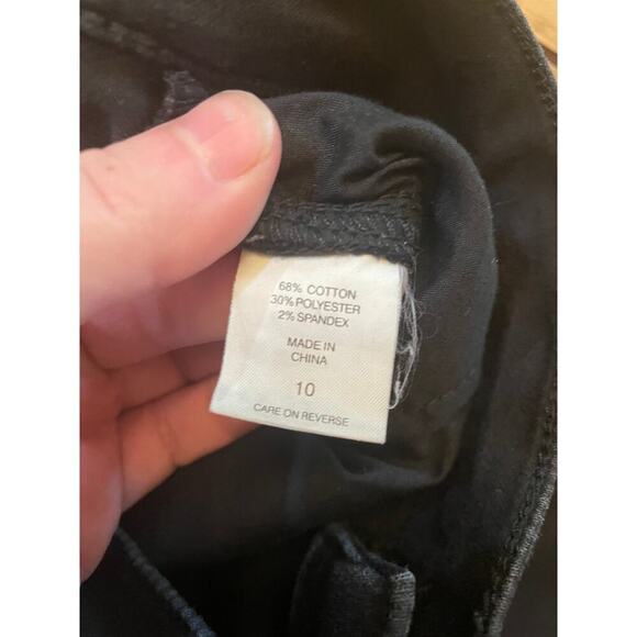 Soho New York Company Black Moto Style Jeans. Zippers. Pockets. Size 10 - Picture 5 of 8